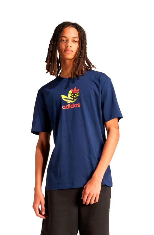 Camiseta Adidas Treino Manga Curta Azul marinho - NewSkull