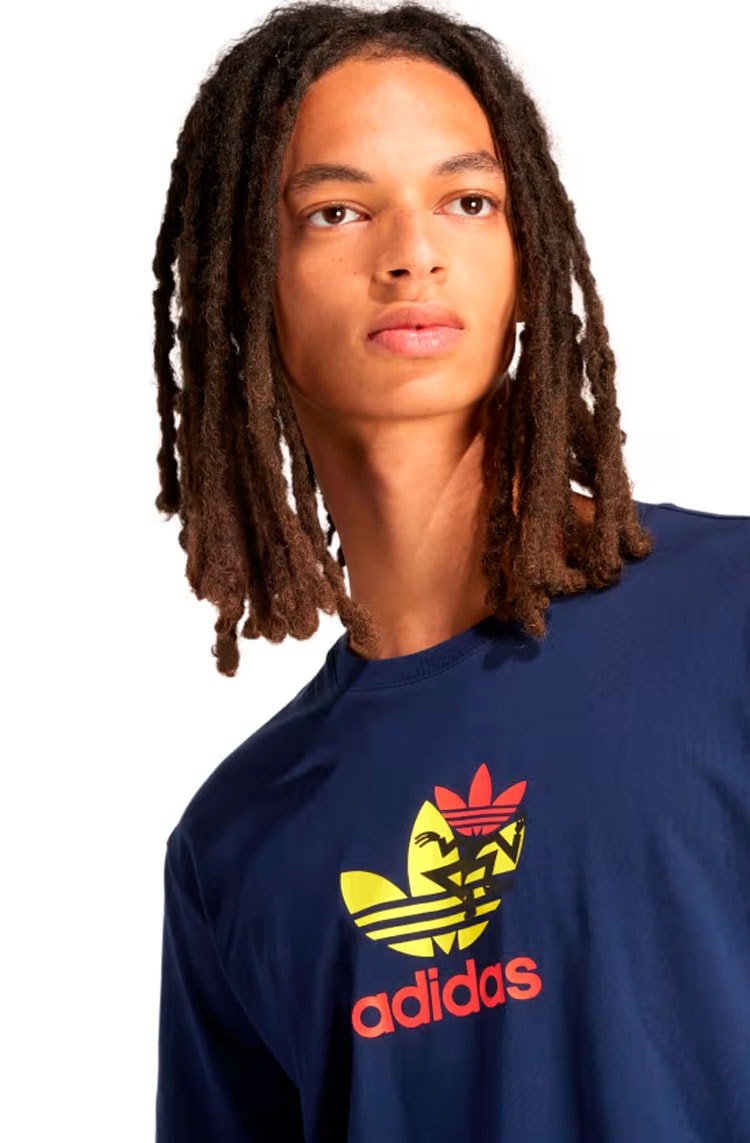 Camiseta Adidas Treino Manga Curta Azul marinho - NewSkull