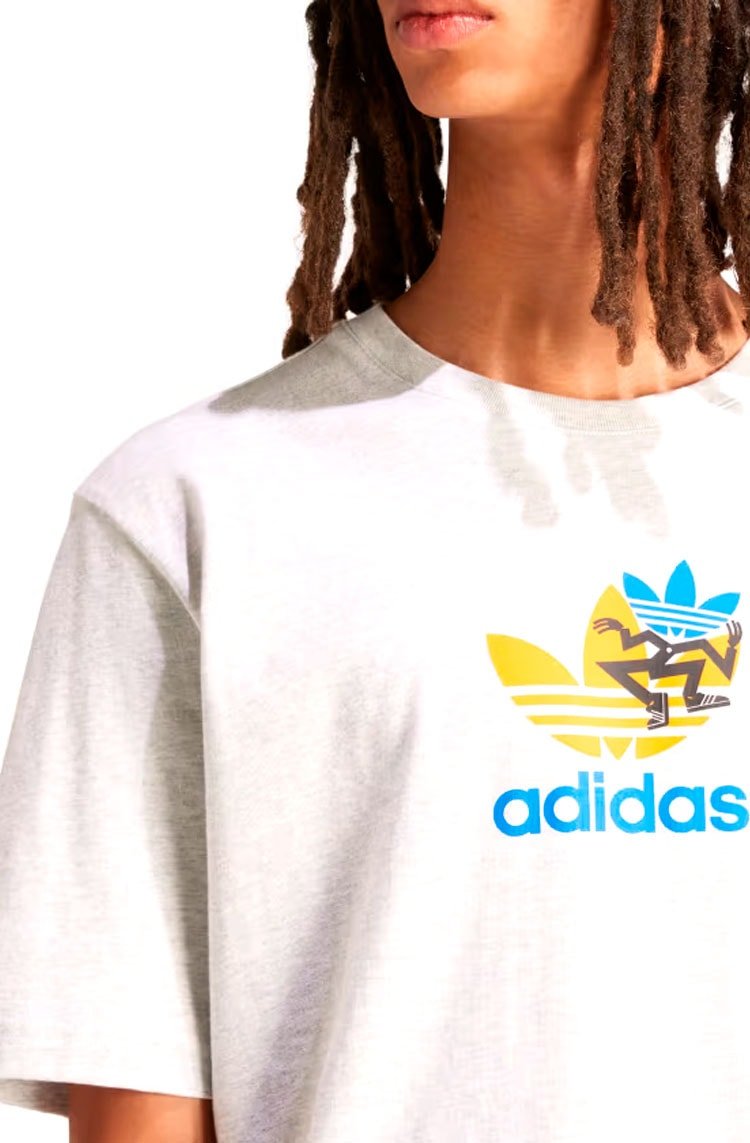 Camiseta Adidas Treino Manga Curta Cinza Claro - NewSkull