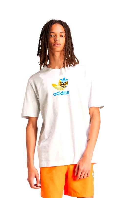 Camiseta Adidas Treino Manga Curta Cinza Claro - NewSkull