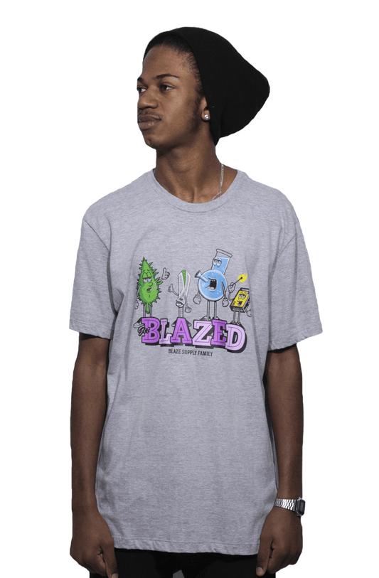 Camiseta Blaze Supply Family Cinza - NewSkull