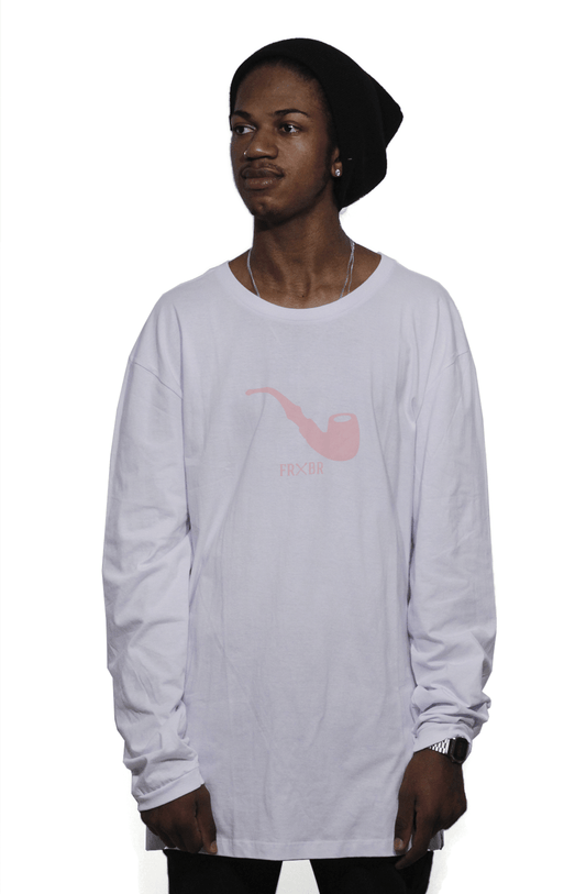 Camiseta Blaze Supply Manga Longa Branca - NewSkull