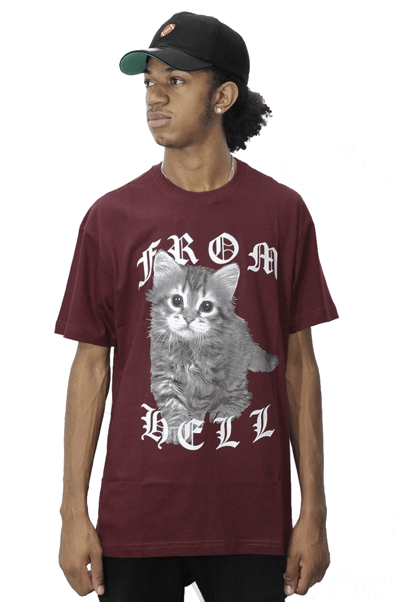 Camiseta Blunt Cat From Hell Bordo - NewSkull