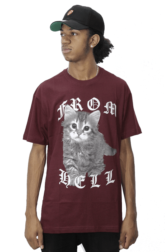 Camiseta Blunt Cat From Hell Bordo - NewSkull