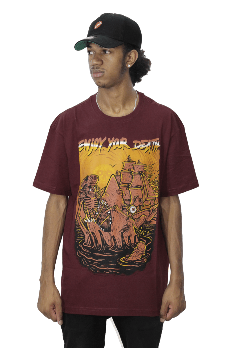 Camiseta Blunt Enjoy Your Death Bordo - NewSkull