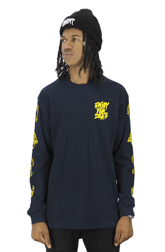 Camiseta Blunt Manga Longa Fuck Your Selfie Azul - NewSkull