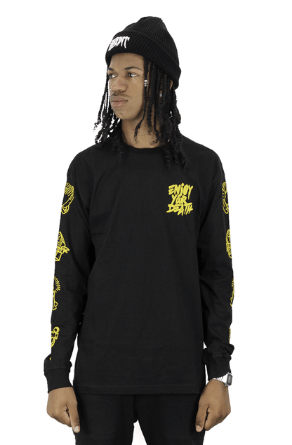 Camiseta Blunt Manga Longa Fuck Your Selfie Preto - NewSkull
