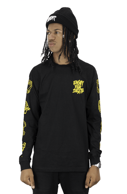 Camiseta Blunt Manga Longa Fuck Your Selfie Preto - NewSkull