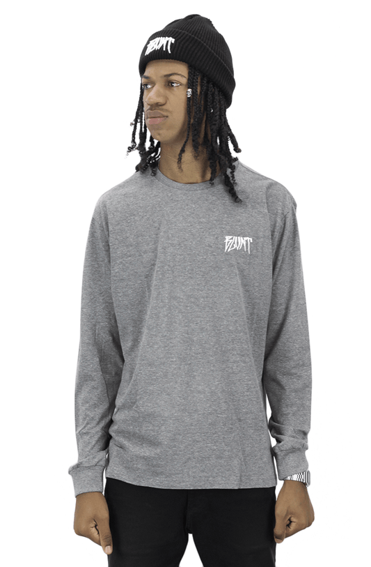 Camiseta Blunt Manga Longa Marcio Cinza - NewSkull