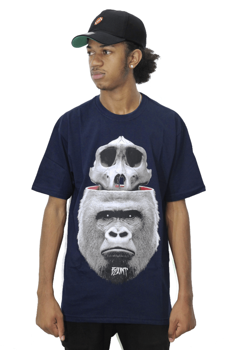 Camiseta Blunt Open Head Gorilla Azul - NewSkull