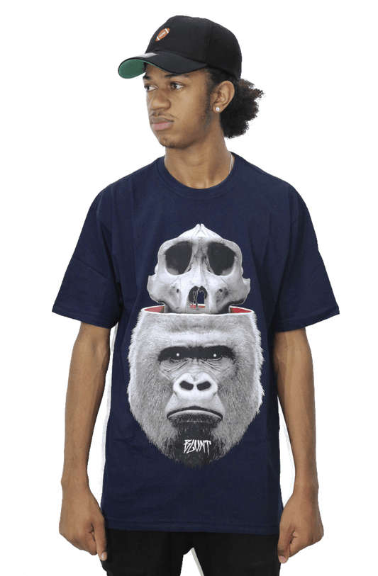 Camiseta Blunt Open Head Gorilla Azul - NewSkull