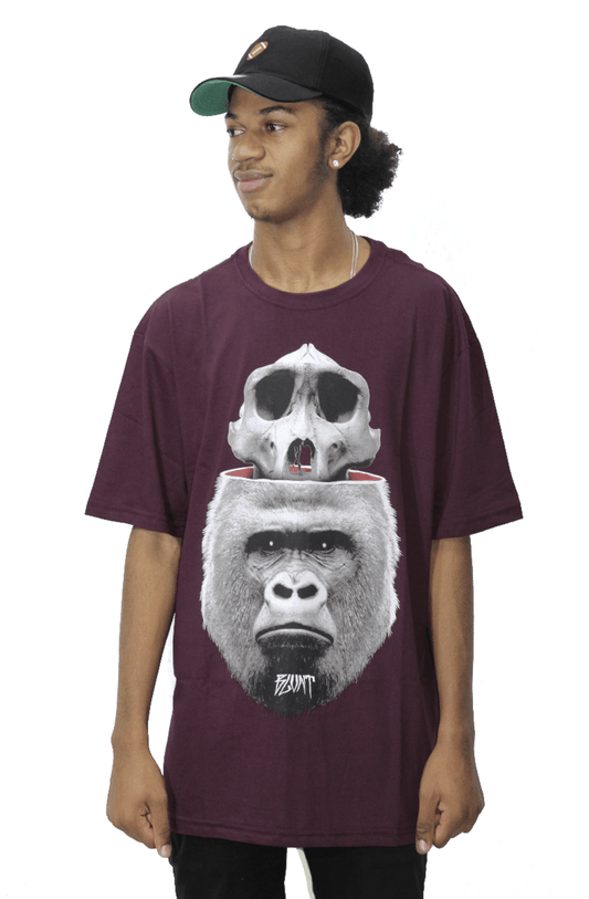 Camiseta Blunt Open Head Gorilla Bordo - NewSkull