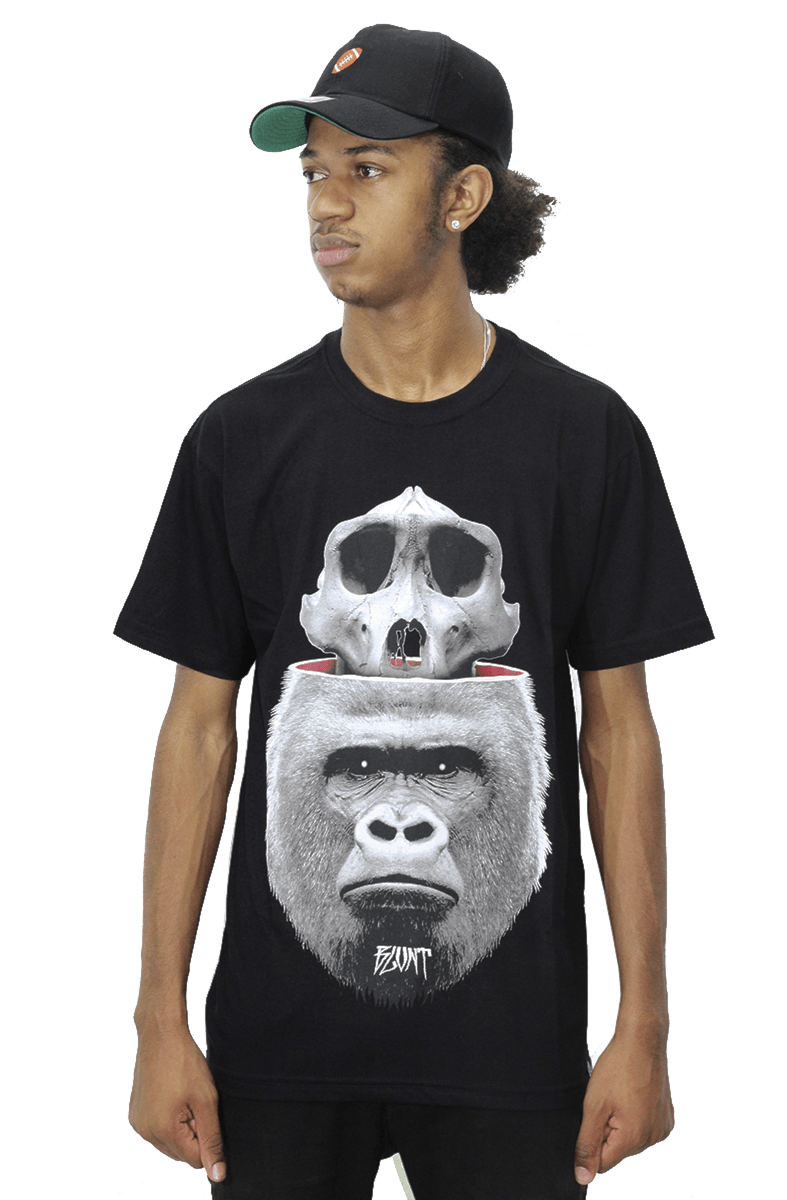 Camiseta Blunt Open Head Gorilla Preto - NewSkull