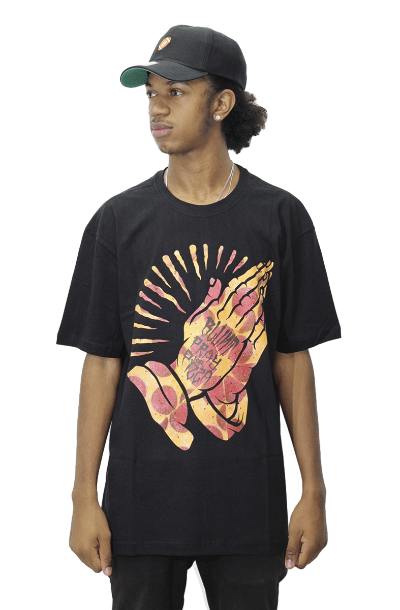 Camiseta Blunt Pray For Pizza Preto - NewSkull