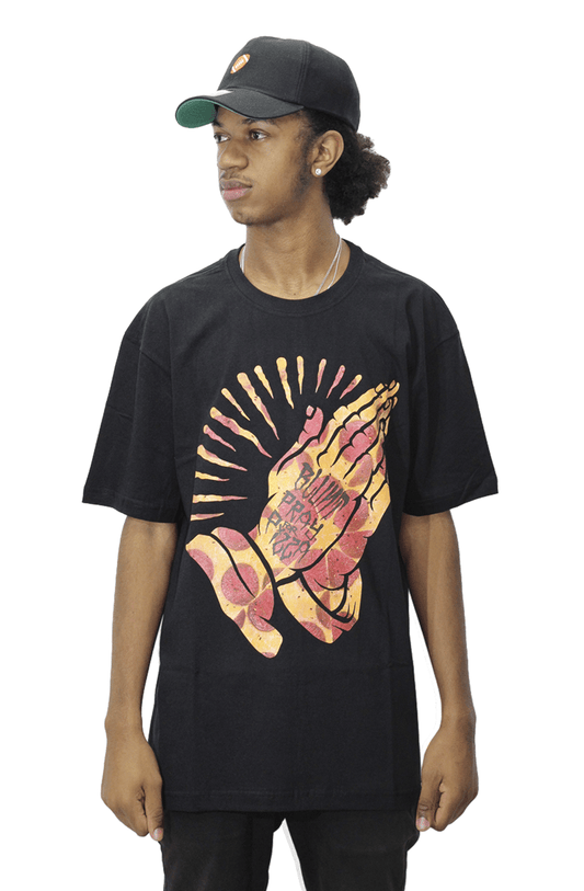 Camiseta Blunt Pray For Pizza Preto - NewSkull