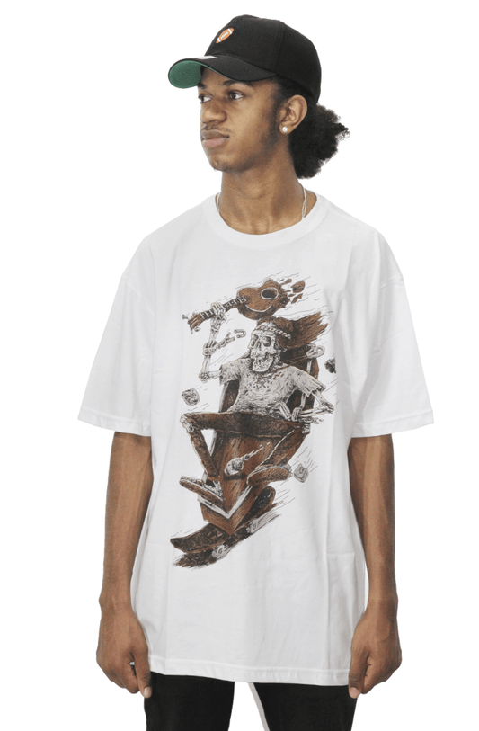 Camiseta Blunt Rest in Pice Hippie Marcio Branco - NewSkull