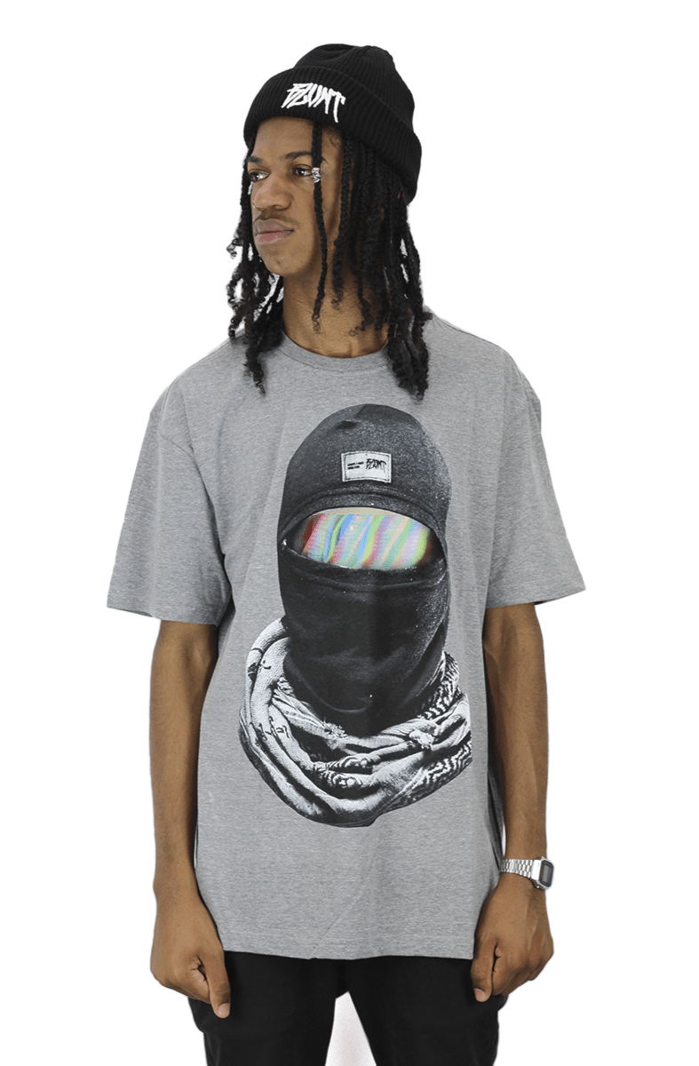 Camiseta Blunt RGB Mask Cinza - NewSkull