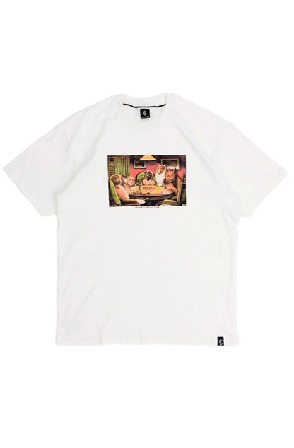 Camiseta Caos Art Ink A Bold Bluff Off - White - NewSkull
