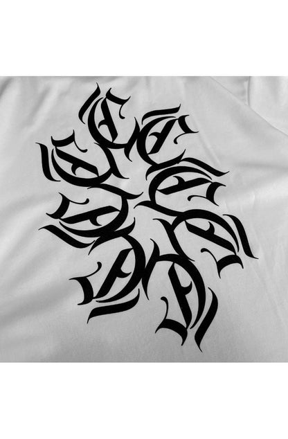 Camiseta Caos Art ink Fractal Branco - NewSkull
