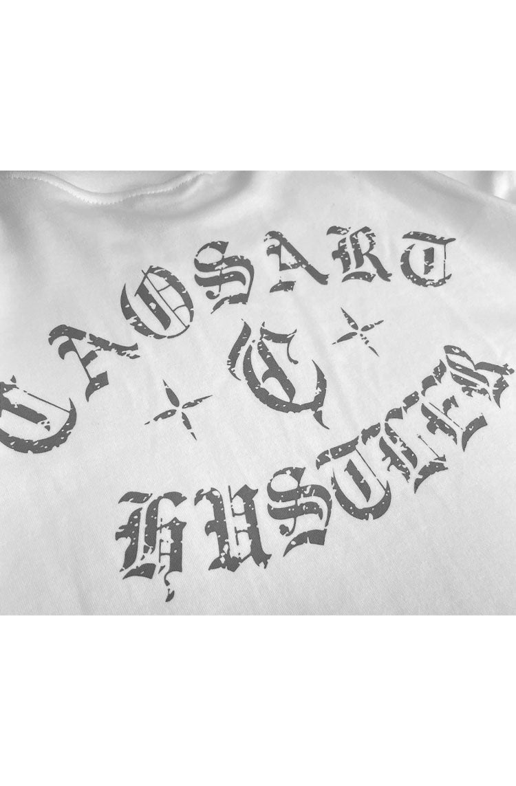 Camiseta Caos Art ink Hustler Branco - NewSkull