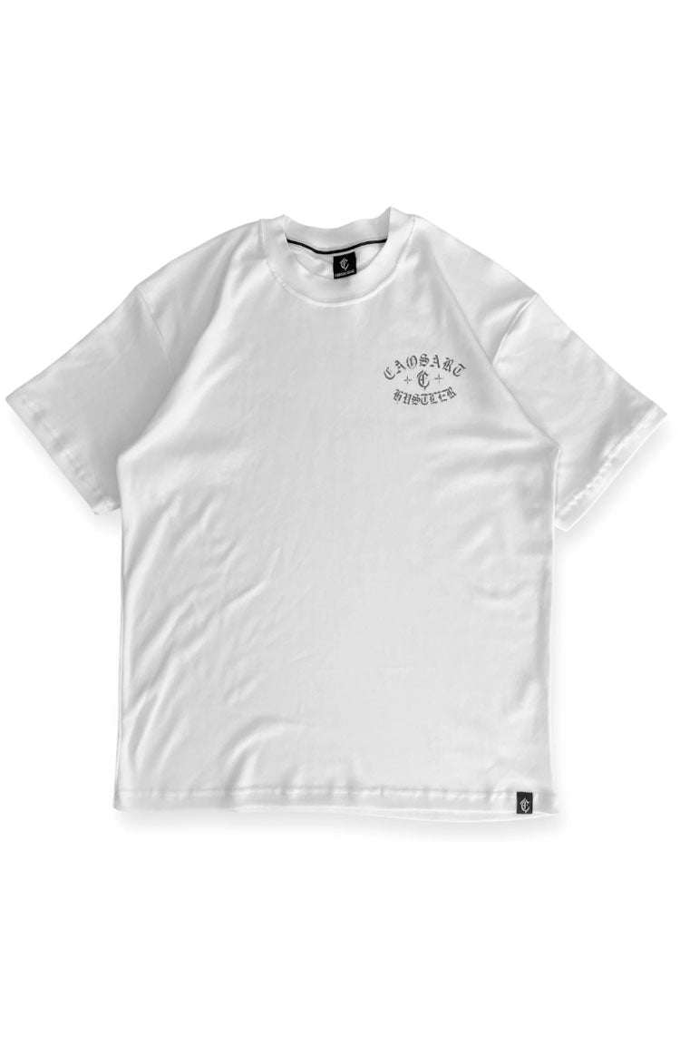 Camiseta Caos Art ink Hustler Branco - NewSkull