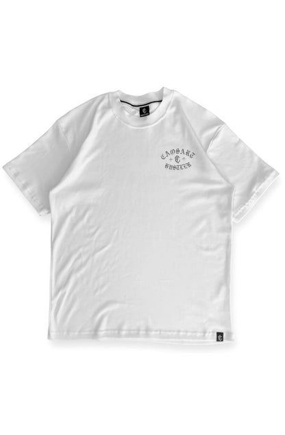Camiseta Caos Art ink Hustler Branco - NewSkull
