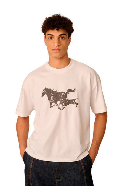 Camiseta CARNAN Companions Boxy T-shirt Off - White - NewSkull