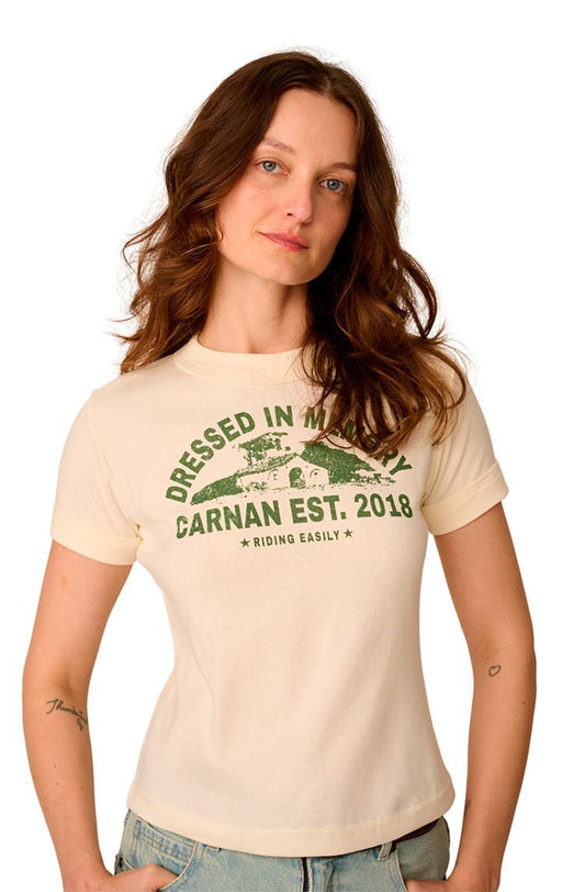 Camiseta CARNAN Feminino Farm House Baby Tee Off - White - NewSkull