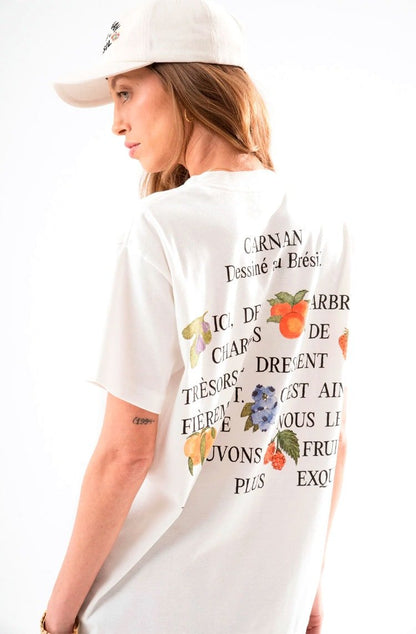 Camiseta CARNAN Le Fruit Heavy T-shirt Off - White - NewSkull