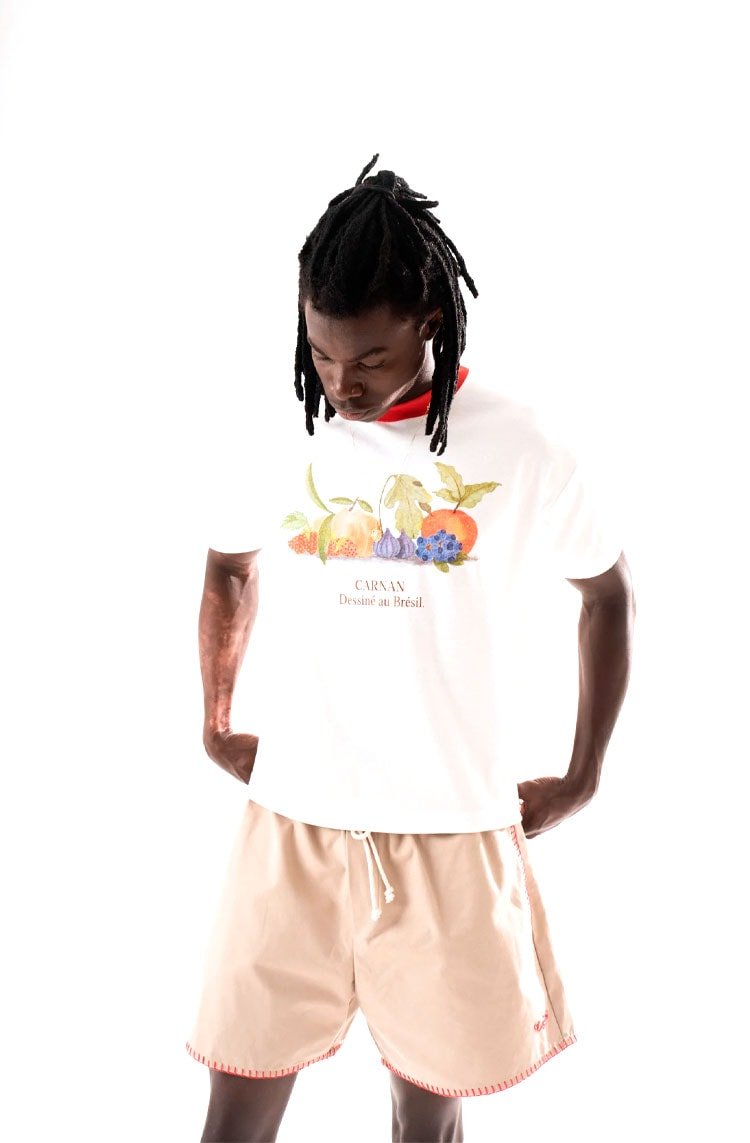 Camiseta CARNAN Le Pomme Heavy T-shirt Off - White - NewSkull