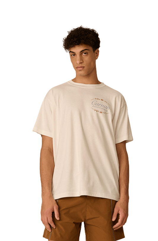 Camiseta CARNAN Porcelain Plate Heavy T-shirt Off - White - NewSkull
