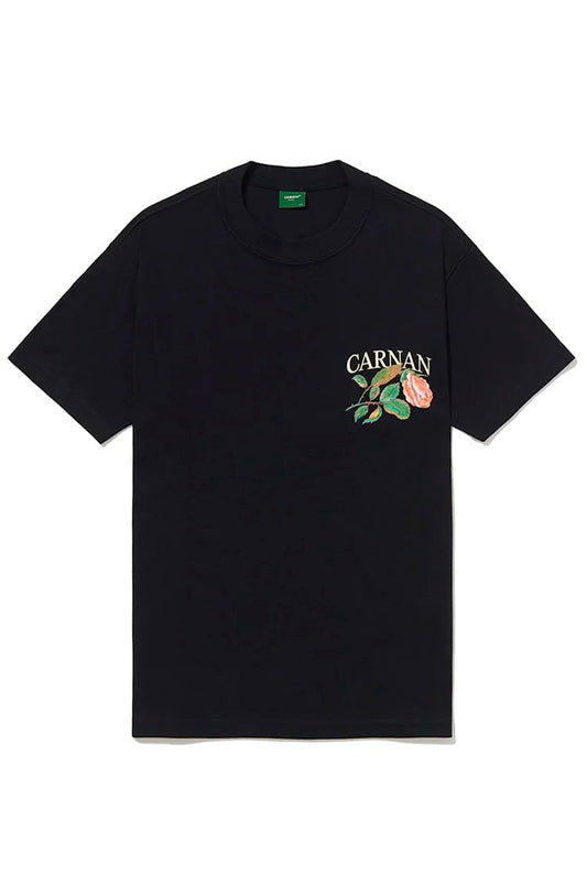 Camiseta CARNAN Rose Heavy T-shirt Preto - NewSkull