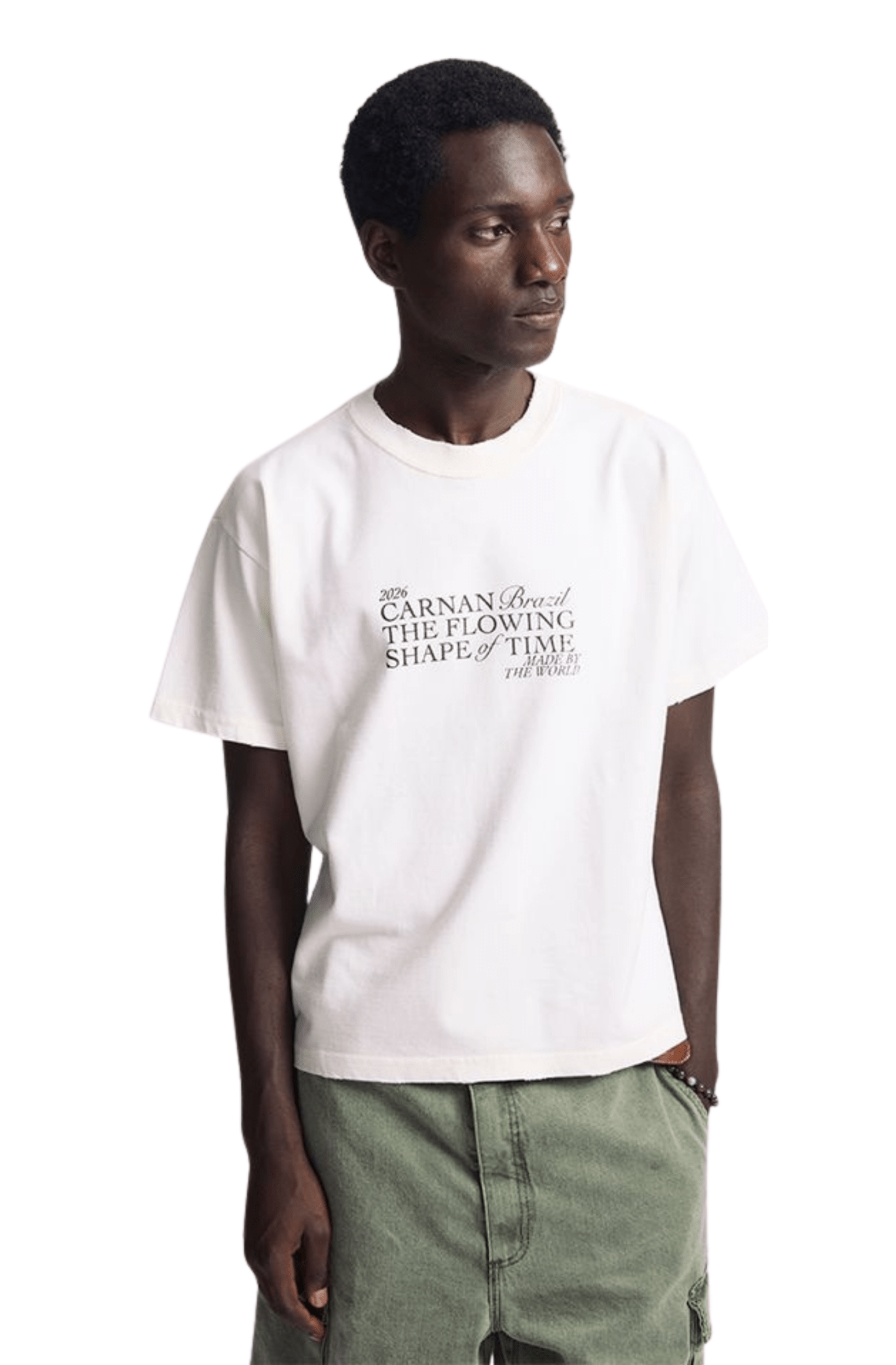 Camiseta CARNAN Title Boxy T-shirt Off - White - NewSkull