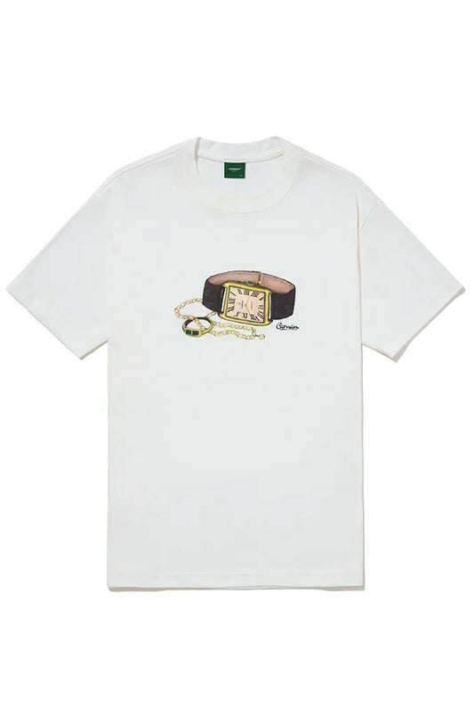 Camiseta CARNAN Vintage Watch Heavy T-shirt Off - White - NewSkull