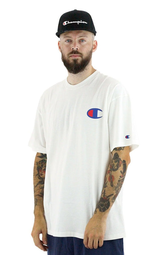 Camiseta Champion Logo C Ink Branca - NewSkull