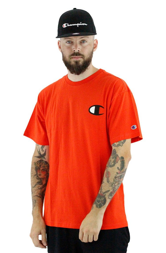 Camiseta Champion Logo C Ink Laranja - NewSkull