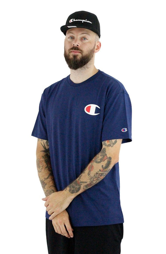 Camiseta Champion Logo C Ink Marinho - NewSkull
