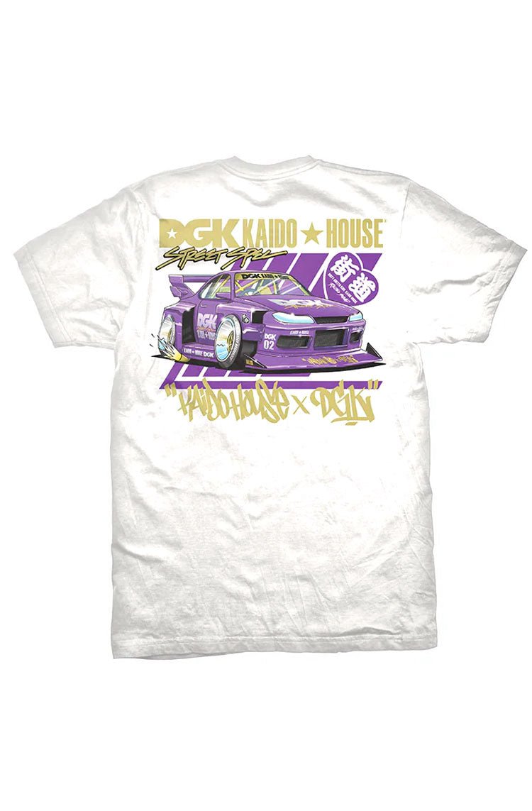 Camiseta DGK x KAIDO House Roulette Racer Branco - NewSkull