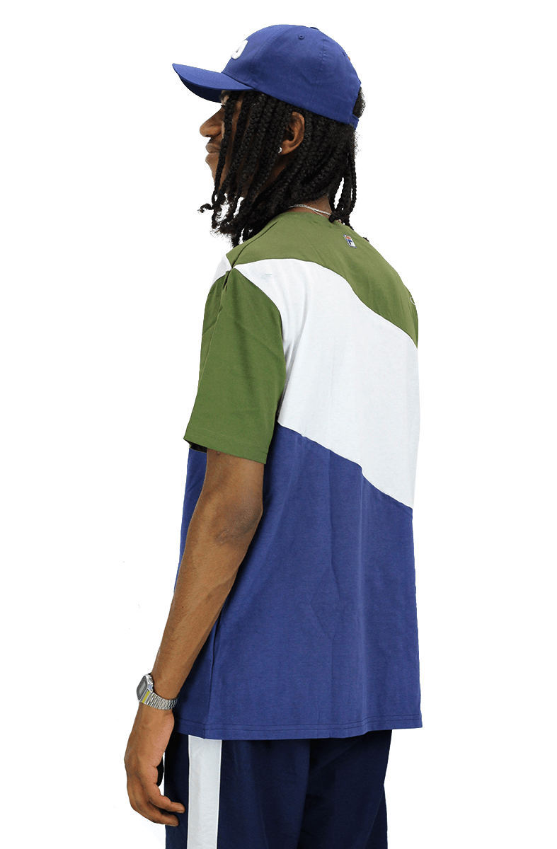 CAMISETA FILA BLOCKED OVERSIZE AZUL/VERDE - NewSkull