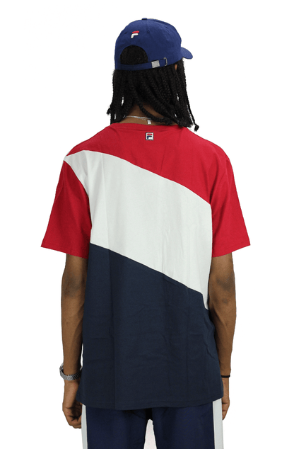 CAMISETA FILA BLOCKED OVERSIZE AZUL/VERMELHA - NewSkull