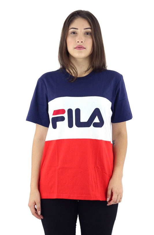 Camiseta FILA Box Alex Feminina Branca/Azul - NewSkull