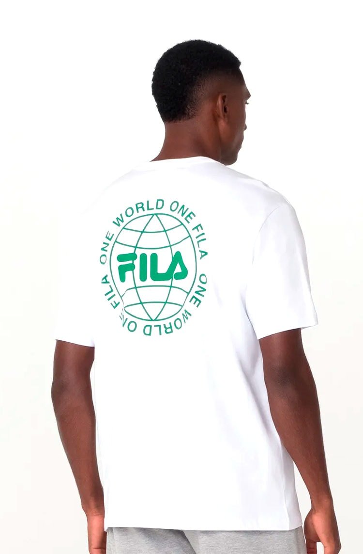 Camiseta Fila Comfort One World Masculina Branco - NewSkull