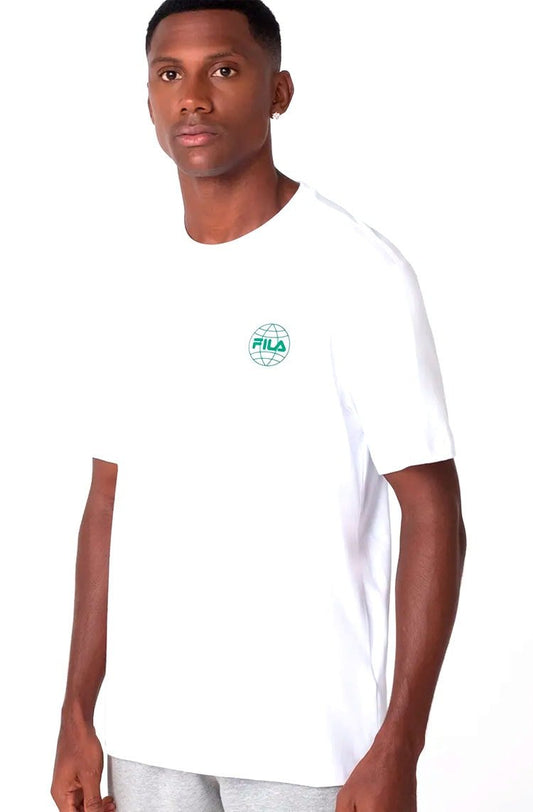 Camiseta Fila Comfort One World Masculina Branco - NewSkull