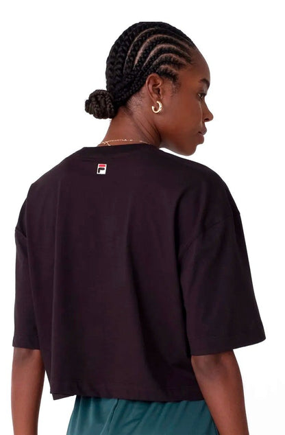 Camiseta Fila Cropped Uc Biella Itália Feminina Preto - NewSkull