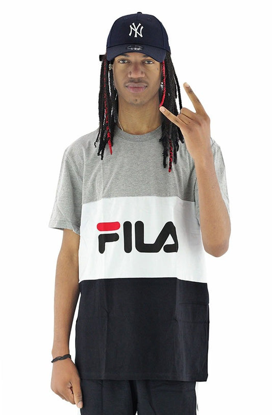 Camiseta FILA Day Mescla Cinza/Preta - NewSkull