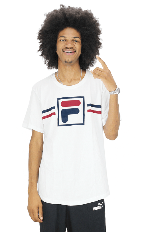 CAMISETA FILA FBOX STRIPES BRANCO - NewSkull
