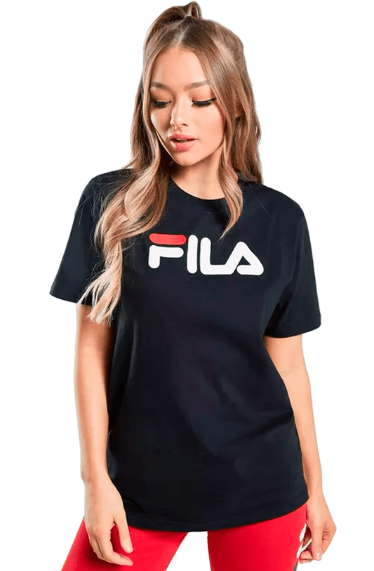CAMISETA FILA FEMININA BASIC LETTER PRETA - NewSkull