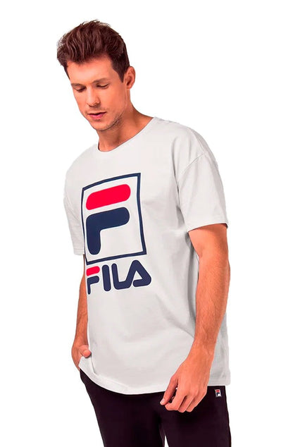 Camiseta Fila Stack New Branca/Azul/Vermelha - NewSkull