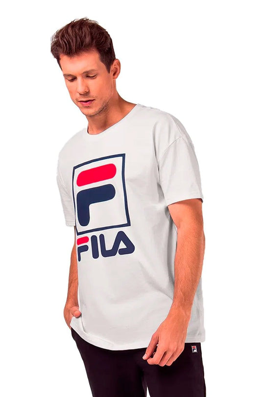 Camiseta Fila Stack New Branca/Azul/Vermelha - NewSkull