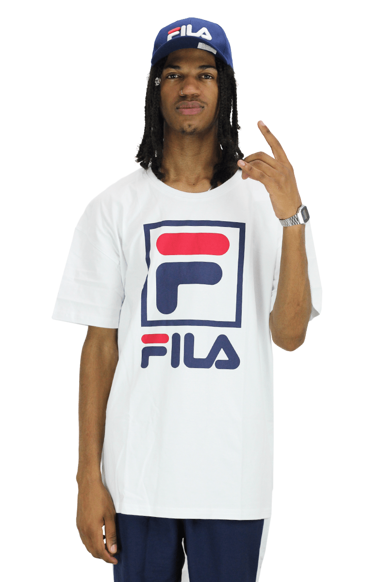 CAMISETA FILA STACK OVERSIZE BRANCA - NewSkull
